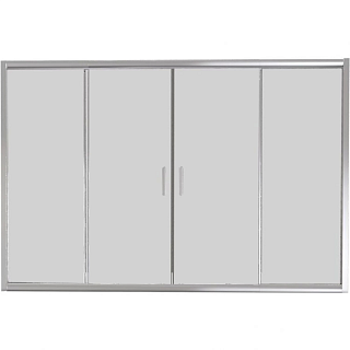 Шторка д/ванны BelBagno UNIQUE-VF-2-150/180-140-P-Cr стекло рифленое