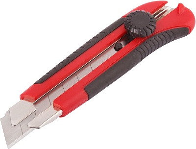 Нож КУРС "Крафт" усиленный прорезиненный, вращ.прижим,магнит25мм (10185)