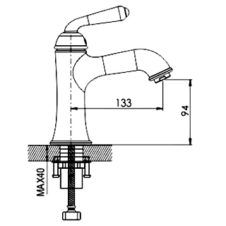 Смеситель д/раковины ROSE бронза R0201Q