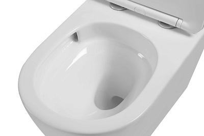 Унитаз подвесной безободковый Vincea "Globo" TORNADO белый сиденье slim м/л  VT1-14ST