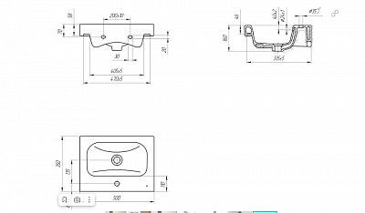 Комплект мебели 50 "Крафт-50" напольная 1 дв.+ниша дуб золотой/белый MISTY (ум.MODUO Slim-50)