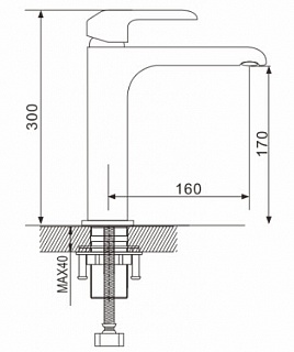 Смеситель д/раковины ROSE высокий белый/хром R2111F