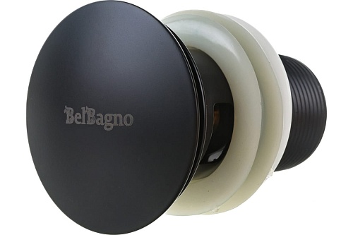 Донный клапан ЧЕРНЫЙ с переливом BB-SAT-NERO