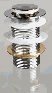 Донный клапан MAGNUS автомат с переливом, нерж.ст.  (0606)