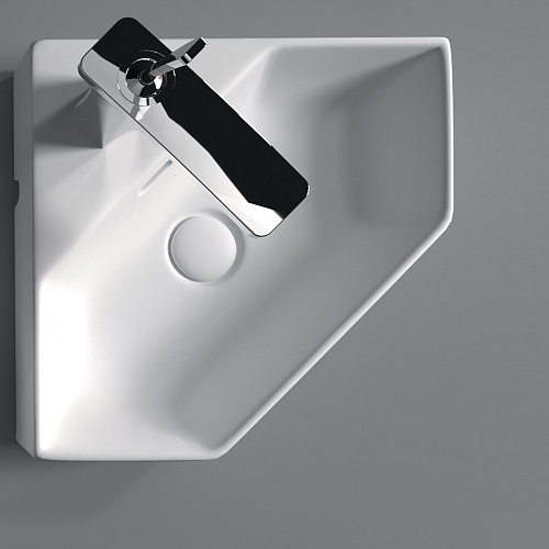 Умывальник накладной "Line" угловой  бел. (Самара) 