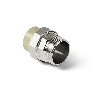 Разборное соед.50*6/4"нар.рез. серый (4/16) ПРО АКВА (PA21022G)