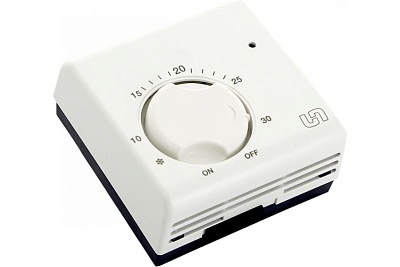 Термостат комнатный механический НО/НЗ со светодиодом и выключателем, модель TA5 332I2000)