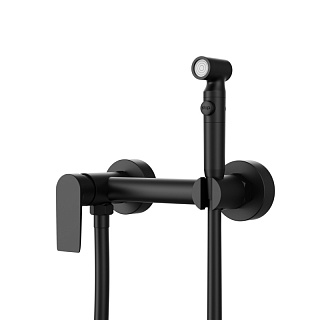 Смеситель с гигиеническим душем "FURO" (FUR-1018BL) черный TOKITO