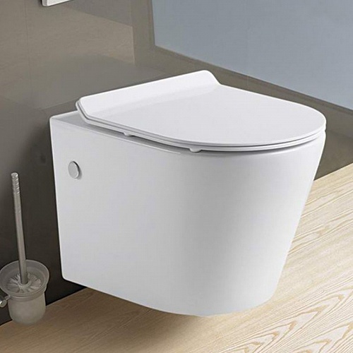 Унитаз подвесной 800-В2330 безободковый белый MELANA 