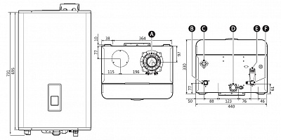 Котел газ. Navien NCB - 52H конденс. одноконт.