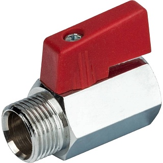 Кран шар. мини, муфта/резьба 3/8" SVB-0022-000010 STOUT