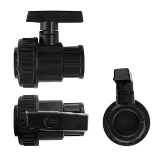 Кран шаровый 1" г/г, РАЗБОРНЫЙ, ручка - бабочка, из высокопрочного АБС MAK (4705)