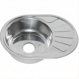 Мойка нерж врезная  MELANA 60х44  (0,6х180) универсальная с сифоном (12) 235 снято с производства