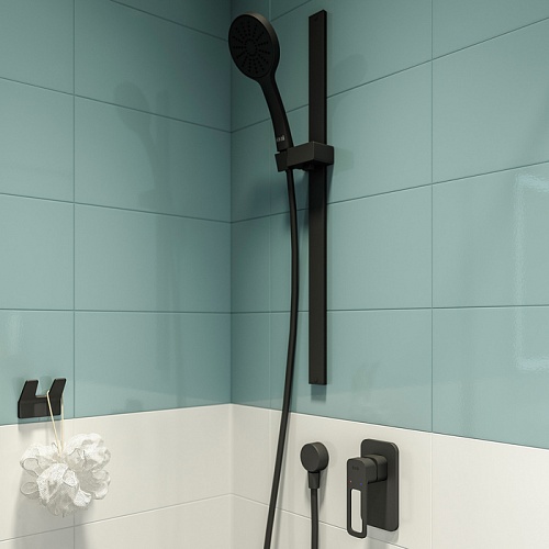 Встраиваемый смеситель с одним выходом, черный, Slide, IDDIS, SLIBL00i66