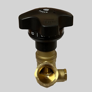 Клапан балансировочный ручной латунь Ду 15 G1/2" Ру16 Тмакс=120 оС ВР Kvs=2.94м3/ч без ниппелей Benarmo (022-7451)