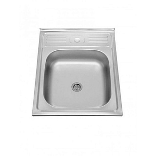 Мойка нерж накладная 50*60  0,4/130 ( Россия )