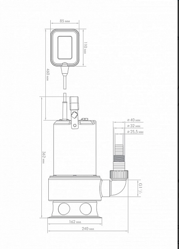 Насос "Фекальник" 200/7 Н (5305)