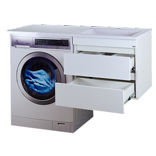 Комплект мебели 55 "Фостер,55" под стир. машинку подвесная 2 ящ. правая MISTY (ум.Гавана,120)