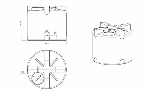 Емкость Т-2000 (H1345xD1500) ВЫГОДА