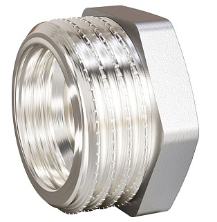 Футорка  2" - 1 1/4" ш/г латунь никель LD (18)