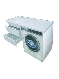 Комплект мебели 55 "Фостер,55" под стир. машинку подвесная 2 ящ. левая MISTY (ум.Гавана,120)