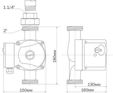  . AC 328-180 DN32, PN10, Qmax=93/, Hmax=8, Tmax=110, 3-,   (5328) Aquario