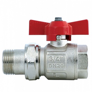 098  Кран шар.  1 1/2" с нак. гайкой  руч.-рычаг (2/24) Itap