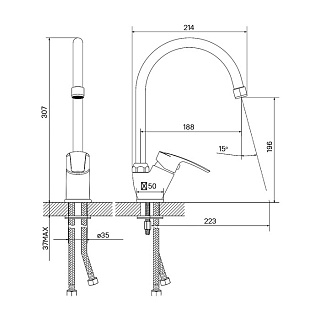 Смес. д/кухни  RAYSB00i05 (13584)