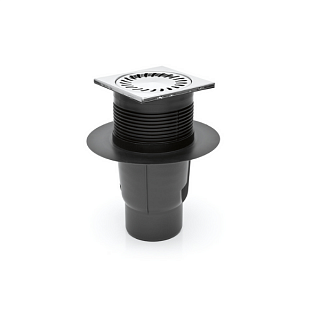 Сливной трап D110 мм прямой с реш. 150*150 из нерж. стали (827 S-N)