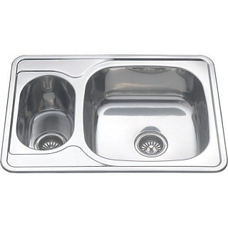 Мойка нерж врезная  MELANA 70х50 (0,8х180) дв.чаша универс.(10) 172 снято с производства