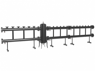 Модульный коллектор MK-2000-3x50 (фл.Ду 150, 3 конт. потребителей) "GIDRUSS"