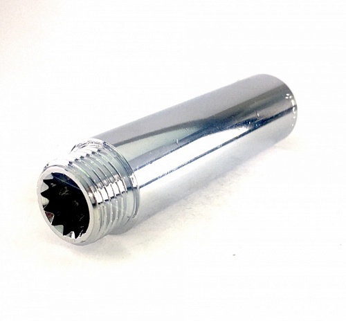 Гайка удл. 1/2"  80мм Хром  VIEIR SAX80  (160/5)