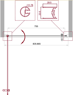    BelBagno UNO-B-1-85-C-Cr  