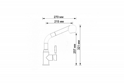 Смеситель д/кухни Haiba HB70304-2 нерж. вытяжной излив