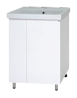 Комплект мебели 60 "Лира-60" напольная 2 дв. белая эмаль MISTY (ум.MODUO-60)