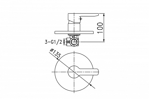 Встраиваемый смеситель с одним выходом, Sena, IDDIS, SENSB00i66
