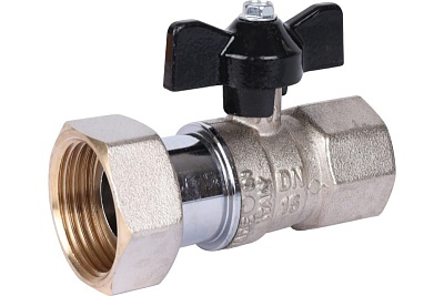 Кран шар. с нак. гайкой прямой баб. ВР 3/4"x1"  (SVB-0009-002025) STOUT