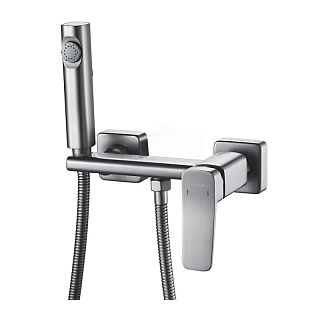 Смеситель с гиг. душ настенный оружейная сталь SHEVANIK S9905T-1