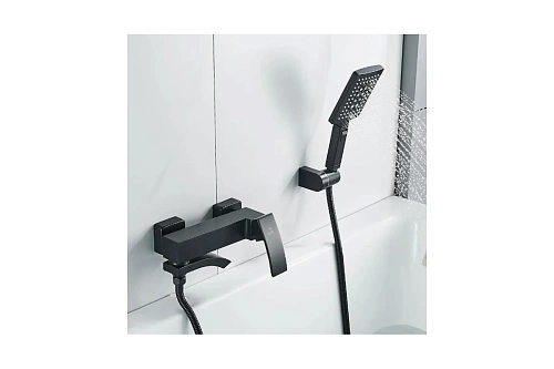 Смеситель д/ванны к/н  ROSE черный R1552H