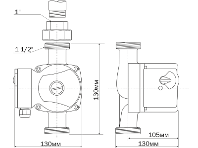 . AC 256-130 DN25, PN10, Qmax=43/, Hmax=6, Tmax=110, 3-,   (5256) Aquario ( .116224)