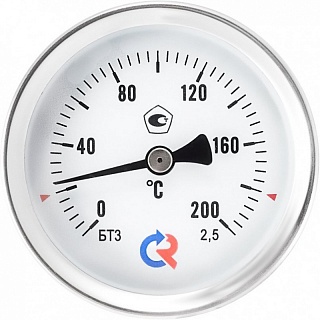 Термометр бим.,  0...200' C, шток 46х6мм (БТ-51.211, 100мм, кл.точ.1,5) (РОСМА)(24552)