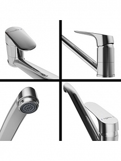 Смеситель д/кухни "Takase" (TAK-1012) поворотный излив TOKITO