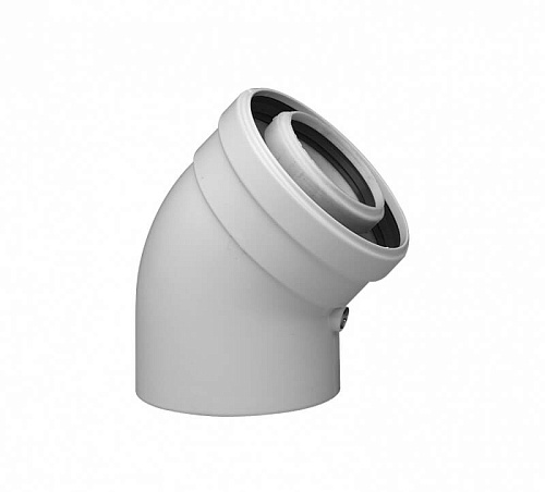 Отвод 45°пластик/м, ? 60/100 9 (конд.) 3.012095