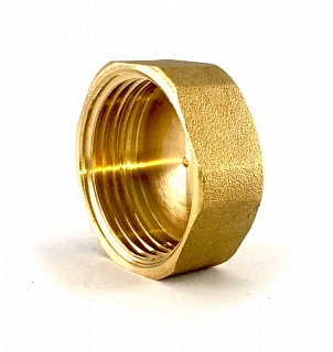 Заглушка 1 1/2" на трубу, гайка,  латунь F  VIEIR GMF7