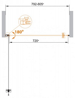 ДУШЕВАЯ ДВЕРЬ В НИШУ CEZARES ECO-O-B-1 70-P-Cr