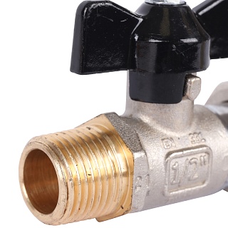 Кран шар. с нак. гайкой прямой баб. НР 1/2x3/4 (SVB-1009-001520) STOUT