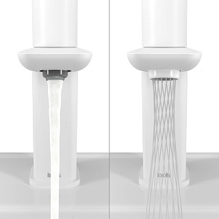 Смеситель для умывальника с инновационным управлением Push Control, белый матовый, Slide, IDDIS, SLIWTBTi01