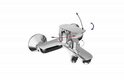 Смеситель д/ванны "Takase" (TAK-1014) короткий излив TOKITO
