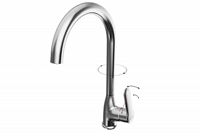 Смеситель д/кухни "Kanda" (KAN-1013) высокий излив TOKITO