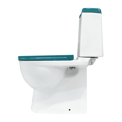 Унитаз-компакт "BESTComfort Бирюзовый " сиденье мультилифт (Самара) АКЦИЯ!